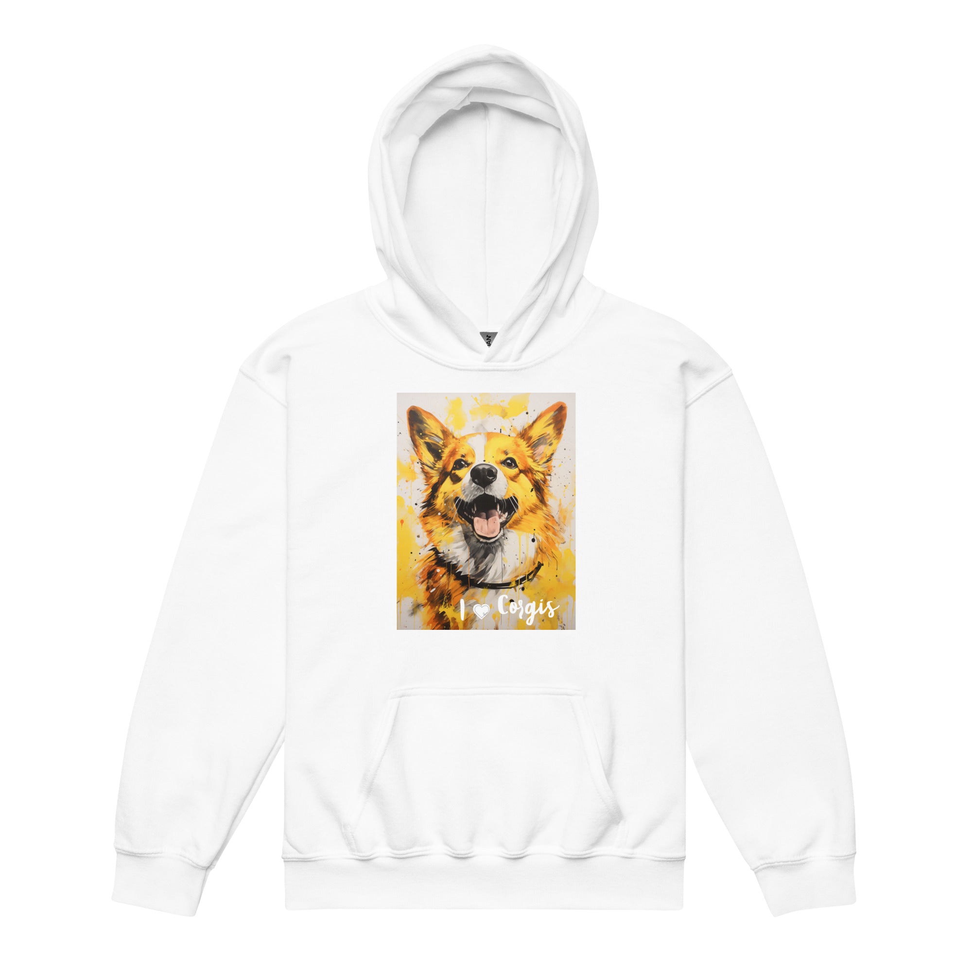 Youth heavy blend hoodie- I ❤ Dogs - Pembroke Welsh Corgi