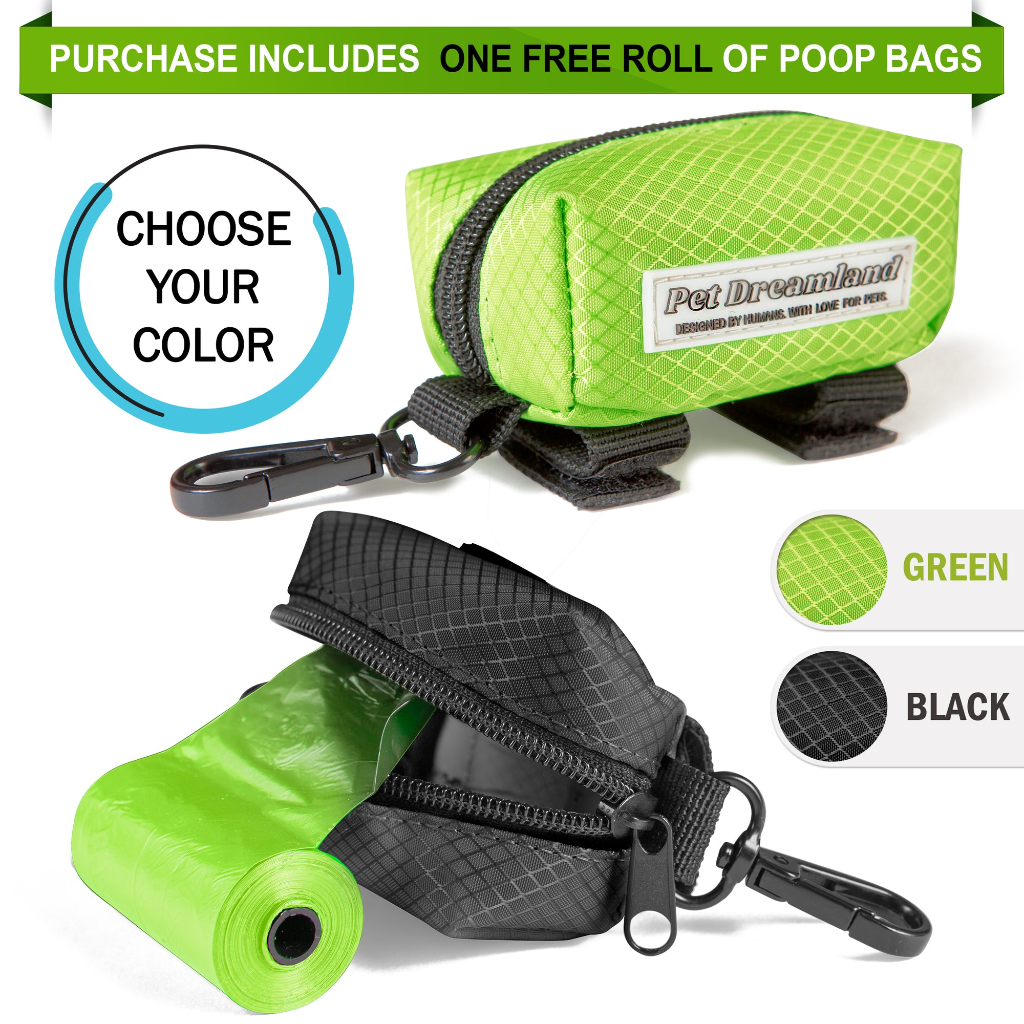 Shop Dog Poop Bag Holder in Various Colors
