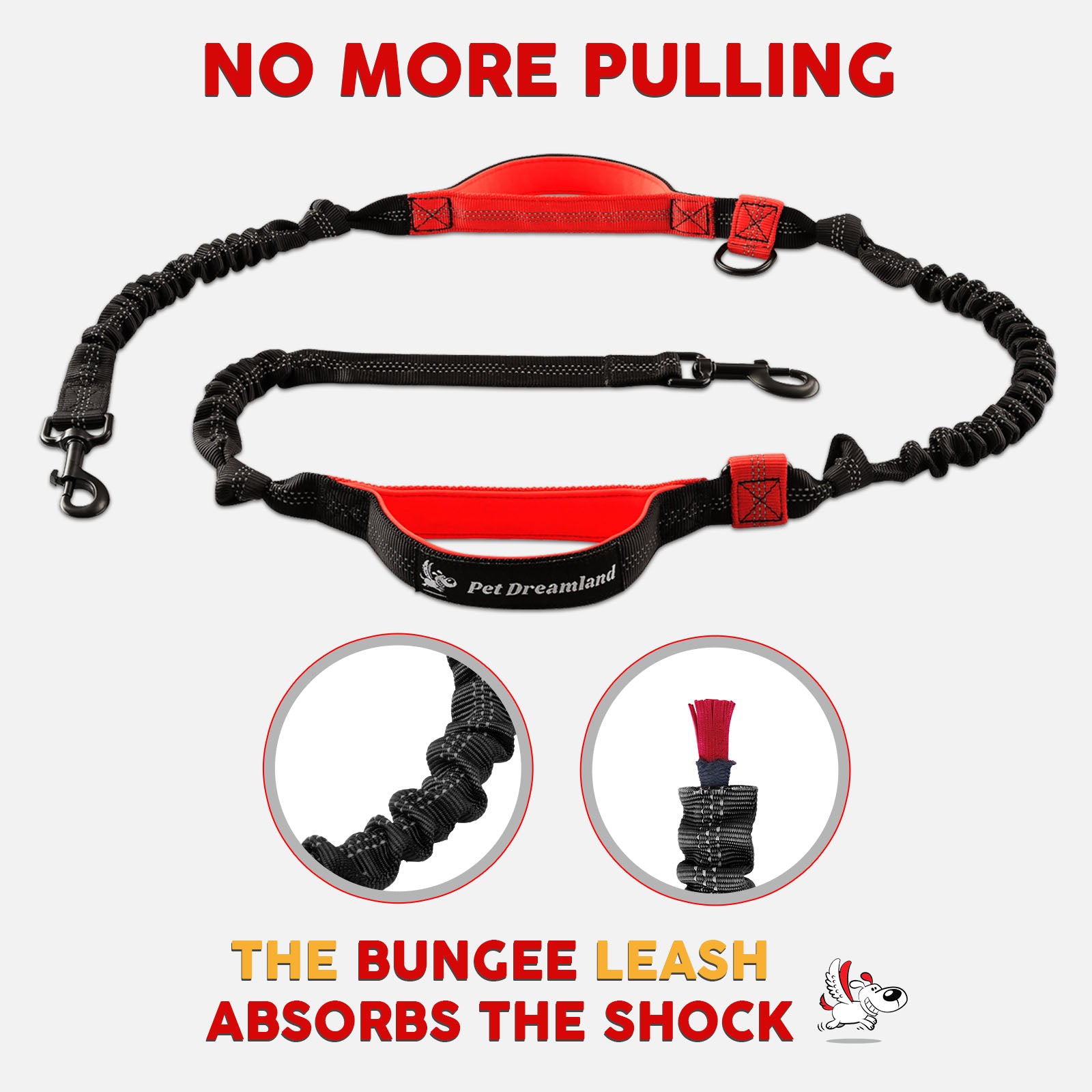 Extra Long Hands Free Dog Leash for One Large Dog
