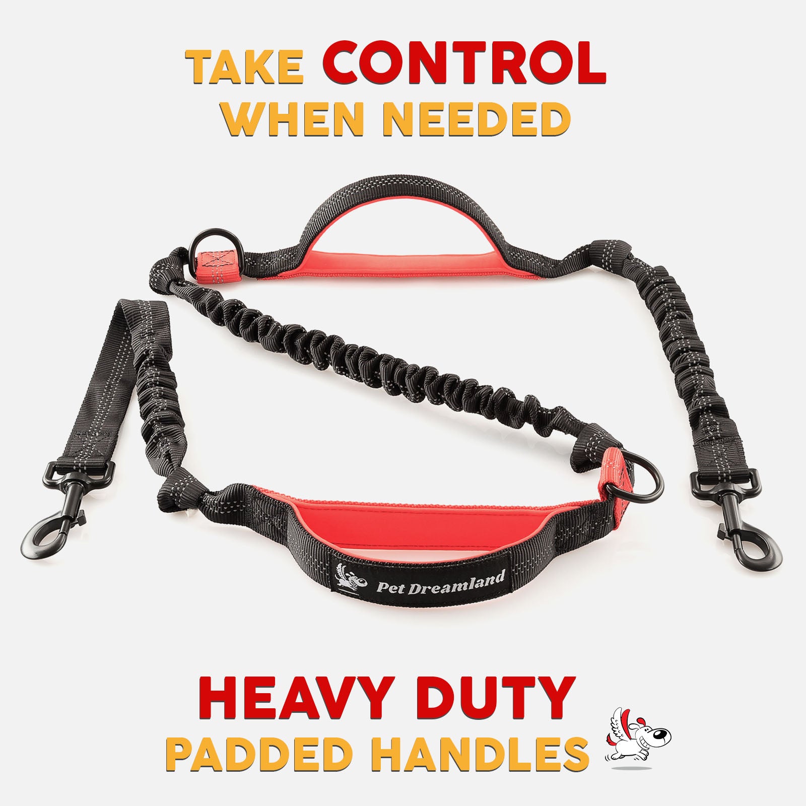 Extra Long Hands Free Dog Leash for One Large Dog